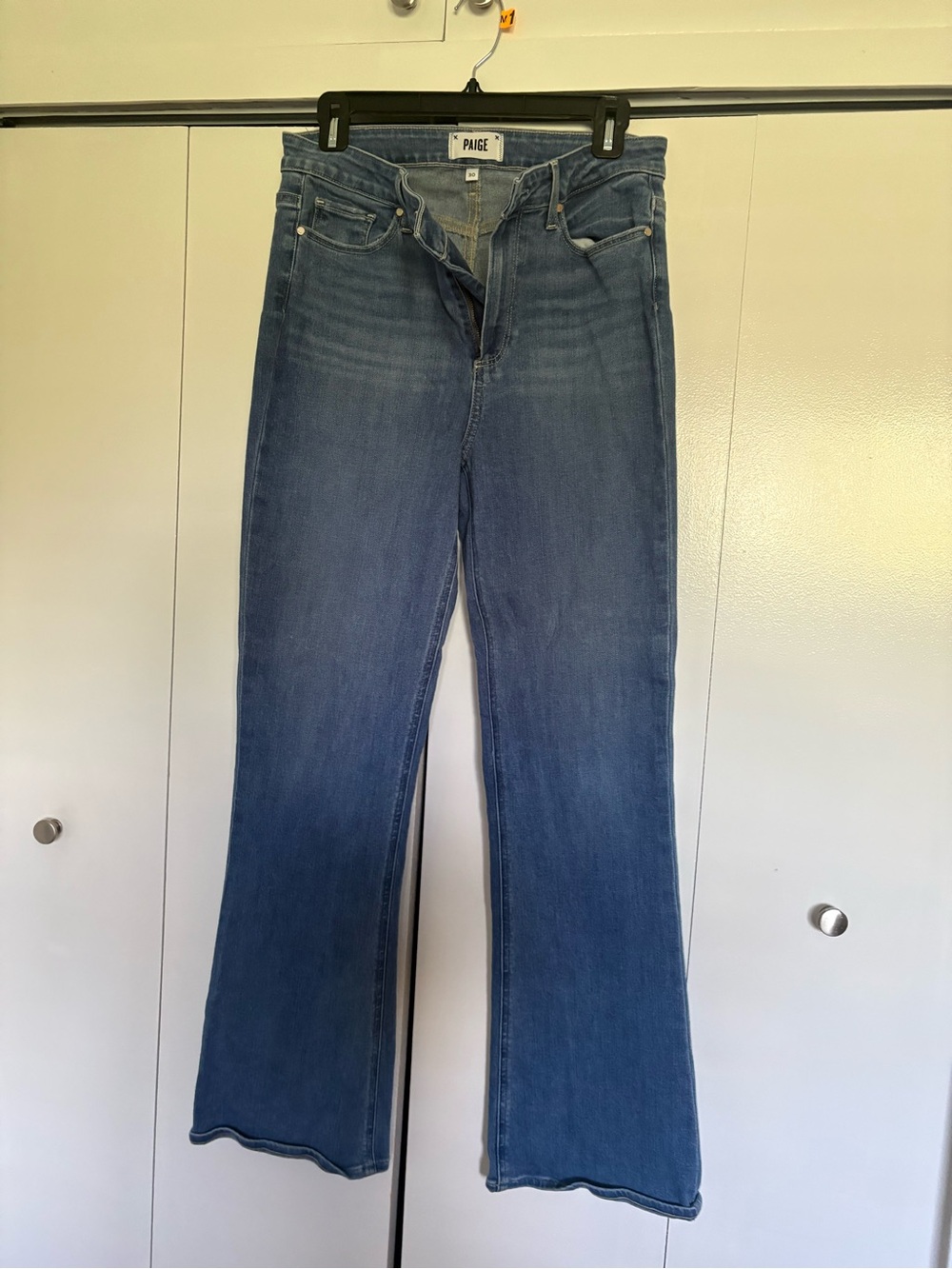 PAIGE Women's Medium Blue Flare Jeans